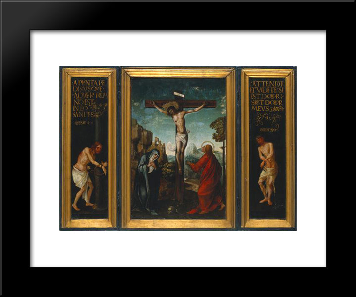 Trptico Da Paixo De Cristo 20x24 Black Modern Wood Framed Art Print Poster by Figueiredo, Cristovao de