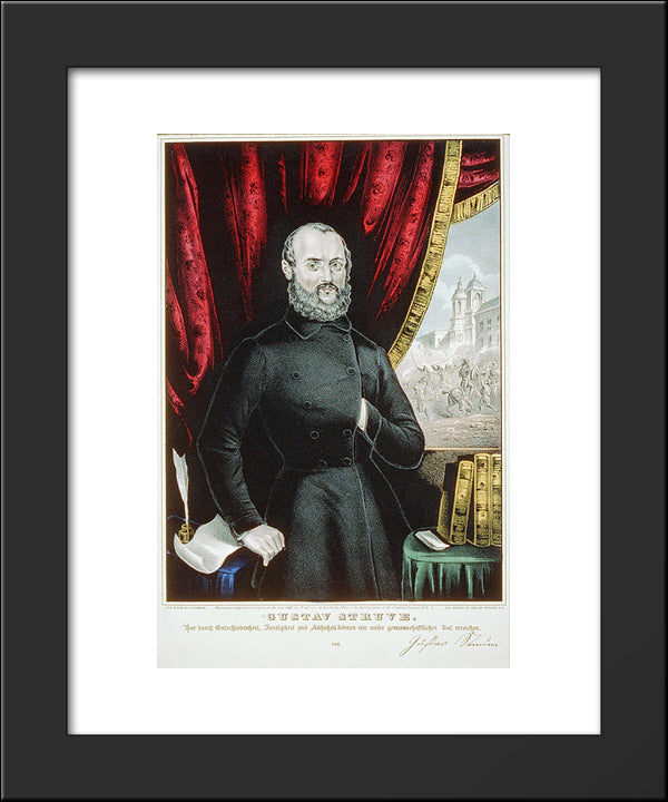 Gustav Struve 20x24 Black Modern Wood Framed Art Print Poster by Currier and Ives