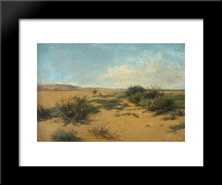 The Border Of The Nile Valley 20x24 Black Modern Wood Framed Art Print Poster by Bates, David