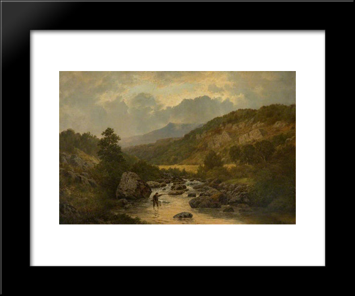 The Lledr Valley 20x24 Black Modern Wood Framed Art Print Poster by Bates, David