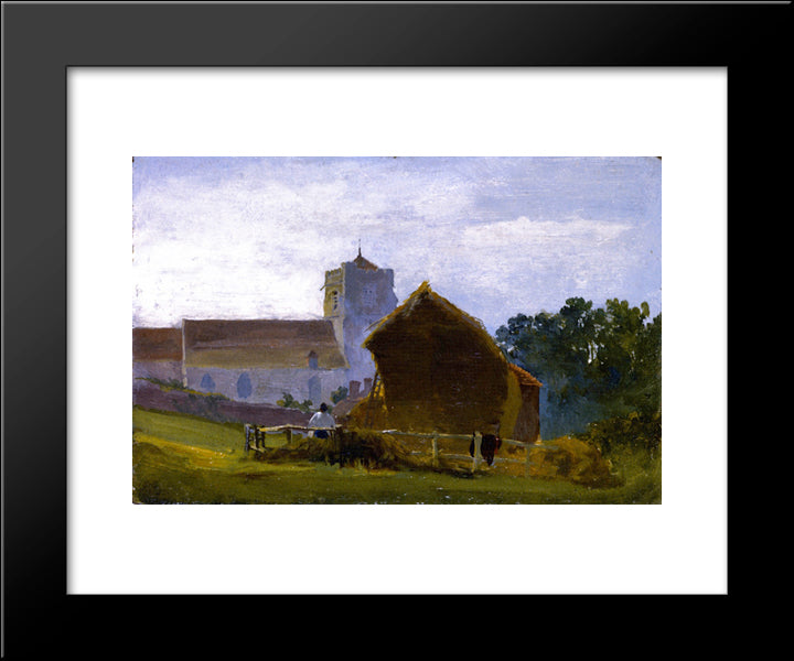 All Saints Church, Hastings 20x24 Black Modern Wood Framed Art Print Poster by Cox, David