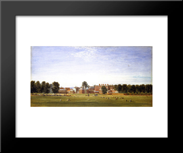 Buckingham House From The Green Park 20x24 Black Modern Wood Framed Art Print Poster by Cox, David