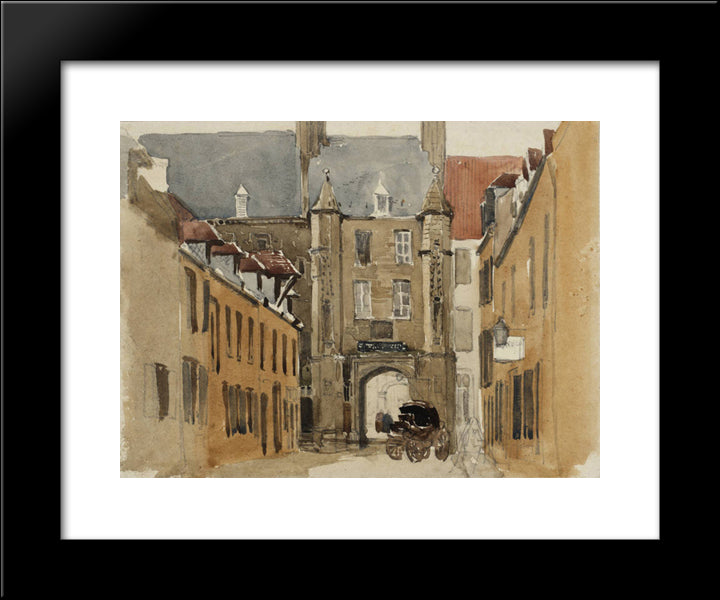 Calais. Hotel De Guise 20x24 Black Modern Wood Framed Art Print Poster by Cox, David