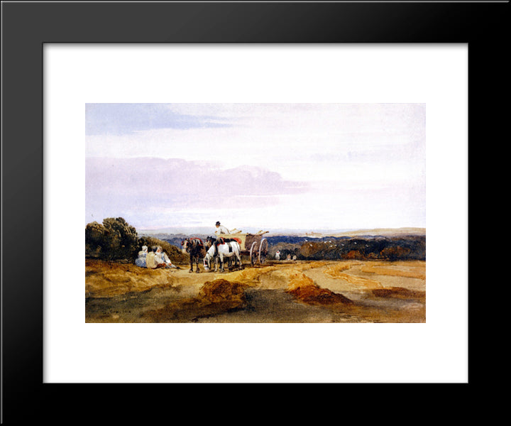 Cornfield 20x24 Black Modern Wood Framed Art Print Poster by Cox, David