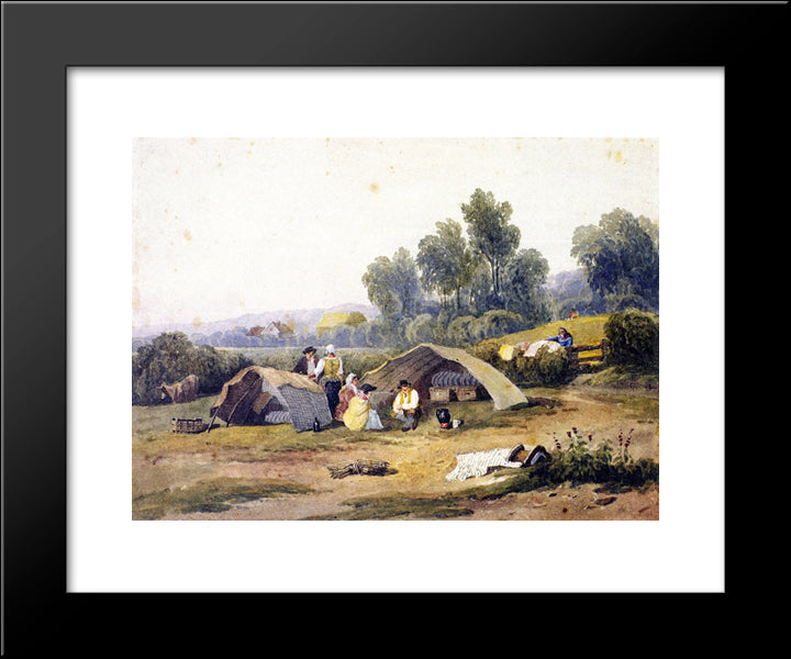 Gipsies On Dulwich Common 20x24 Black Modern Wood Framed Art Print Poster by Cox, David