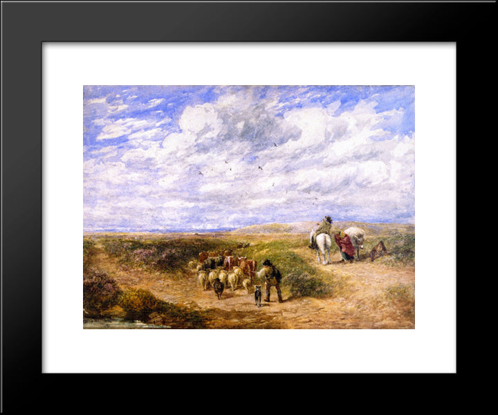 Keep The Left Road 20x24 Black Modern Wood Framed Art Print Poster by Cox, David