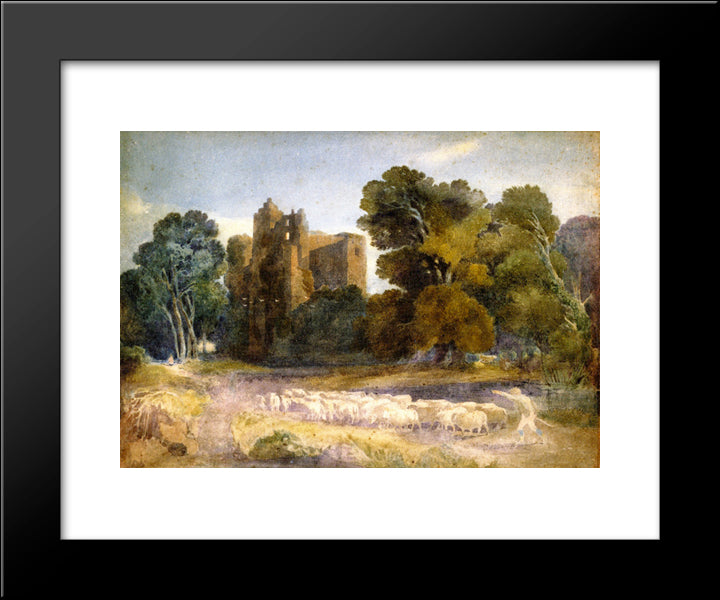 Kenilworth Castle 20x24 Black Modern Wood Framed Art Print Poster by Cox, David