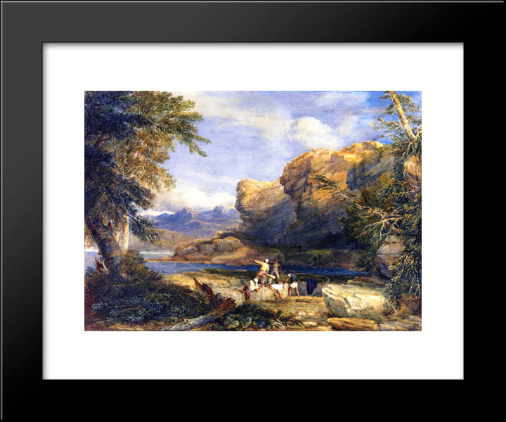 Pirates' Isle 20x24 Black Modern Wood Framed Art Print Poster by Cox, David