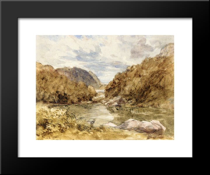 Pont-Y-Pair, Near Bettwys-Y-Coed, North Wales 20x24 Black Modern Wood Framed Art Print Poster by Cox, David