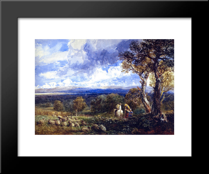 Vale Of Clwyd 20x24 Black Modern Wood Framed Art Print Poster by Cox, David