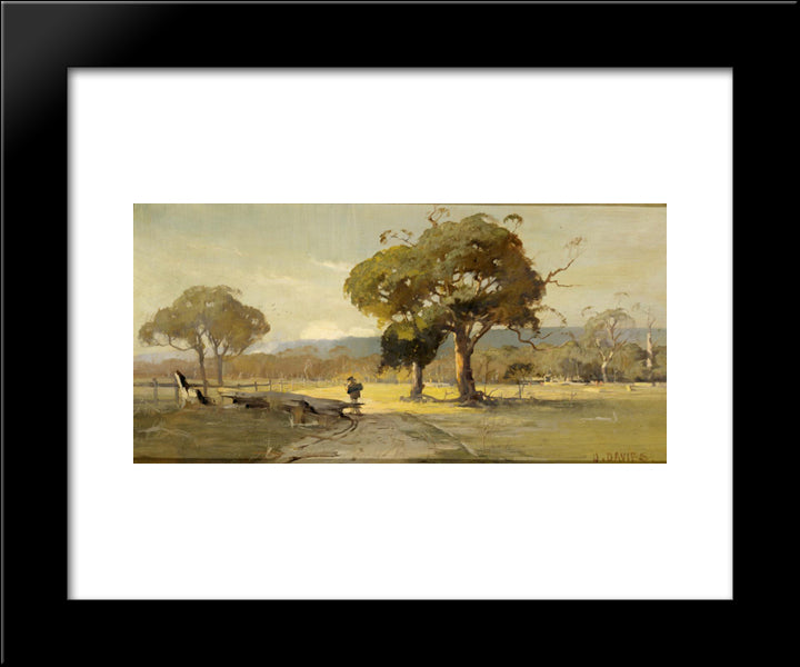 Ercildoune, Near Ballarat 20x24 Black Modern Wood Framed Art Print Poster by Davies, David