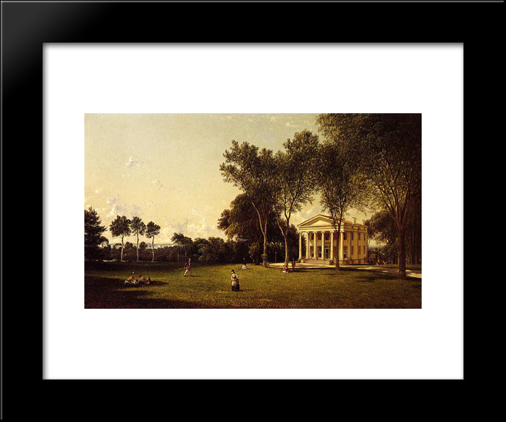 Croquet On The Lawn 20x24 Black Modern Wood Framed Art Print Poster by Johnson, David