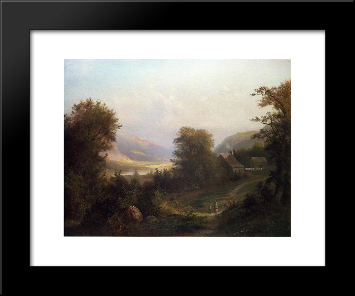 Hudson River Scene 20x24 Black Modern Wood Framed Art Print Poster by Johnson, David
