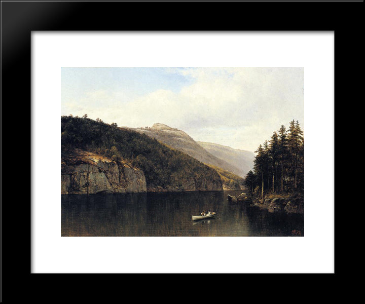Looking West, From Dollar Island, Lake George 20x24 Black Modern Wood Framed Art Print Poster by Johnson, David