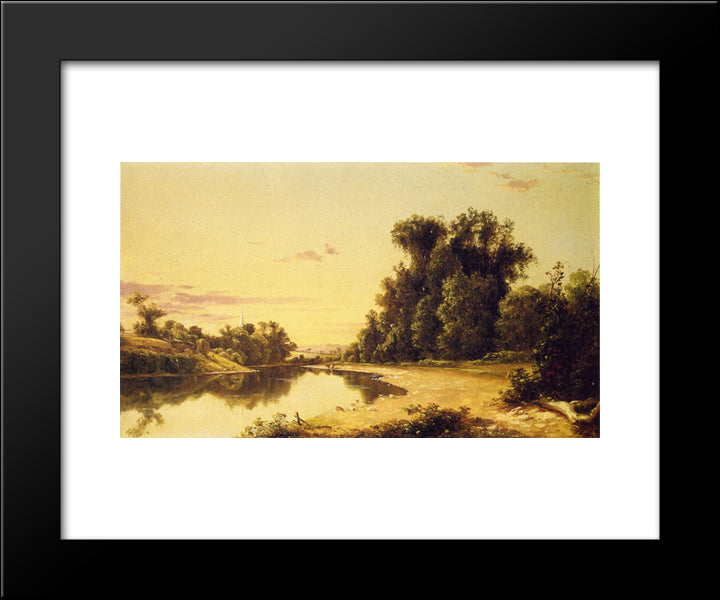 On The Escopus At Hurley, New York 20x24 Black Modern Wood Framed Art Print Poster by Johnson, David