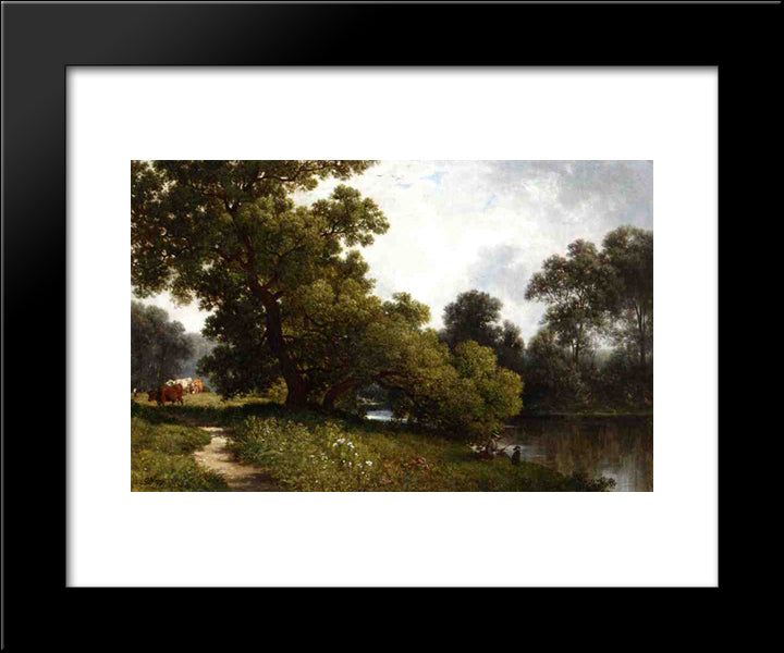 On The Waywayanda, Orange County, New York 20x24 Black Modern Wood Framed Art Print Poster by Johnson, David