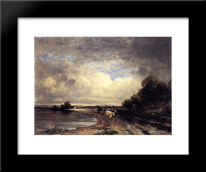 Roadside, Shark River, New Jersey 20x24 Black Modern Wood Framed Art Print Poster by Johnson, David
