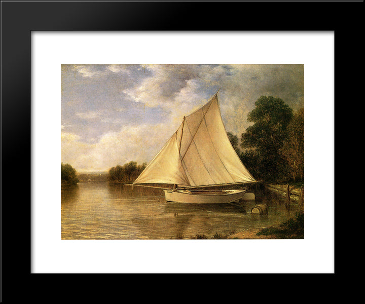 Safely Anchored 20x24 Black Modern Wood Framed Art Print Poster by Johnson, David