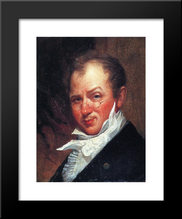 Self Portrait In Colonial Dress 20x24 Black Modern Wood Framed Art Print Poster by Johnson, David