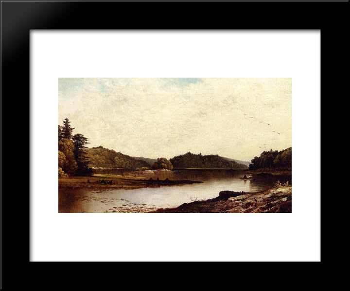 Study Of Wawayanda Lake, Orange Co. 20x24 Black Modern Wood Framed Art Print Poster by Johnson, David