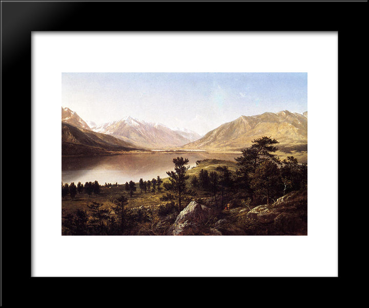 Upper Twin Lakes In The Colorado Rockies 20x24 Black Modern Wood Framed Art Print Poster by Johnson, David