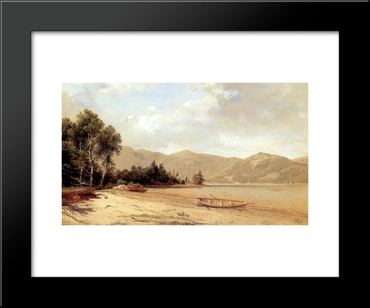 View Of Dresden, Lake George 20x24 Black Modern Wood Framed Art Print Poster by Johnson, David