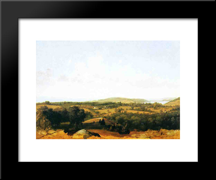 View Of Narragansett Bay Near Warwick, Rhode Island 20x24 Black Modern Wood Framed Art Print Poster by Johnson, David