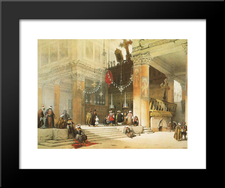 Bethlehem. Shrine Of The Nativity 20x24 Black Modern Wood Framed Art Print Poster by Roberts, David