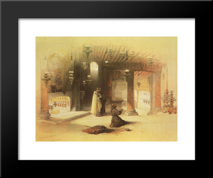 Bethlehem. The Grotto Of The Nativity 20x24 Black Modern Wood Framed Art Print Poster by Roberts, David