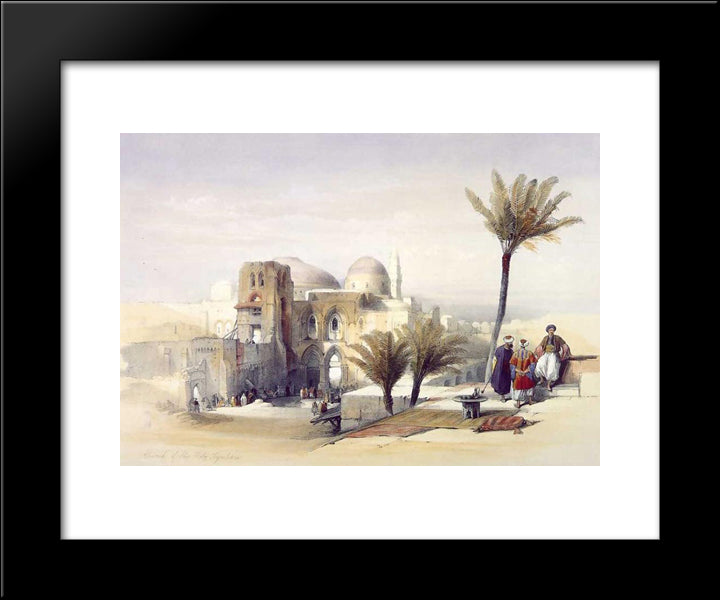 Church Of The Holy Sepulchre, Jerusalem 20x24 Black Modern Wood Framed Art Print Poster by Roberts, David