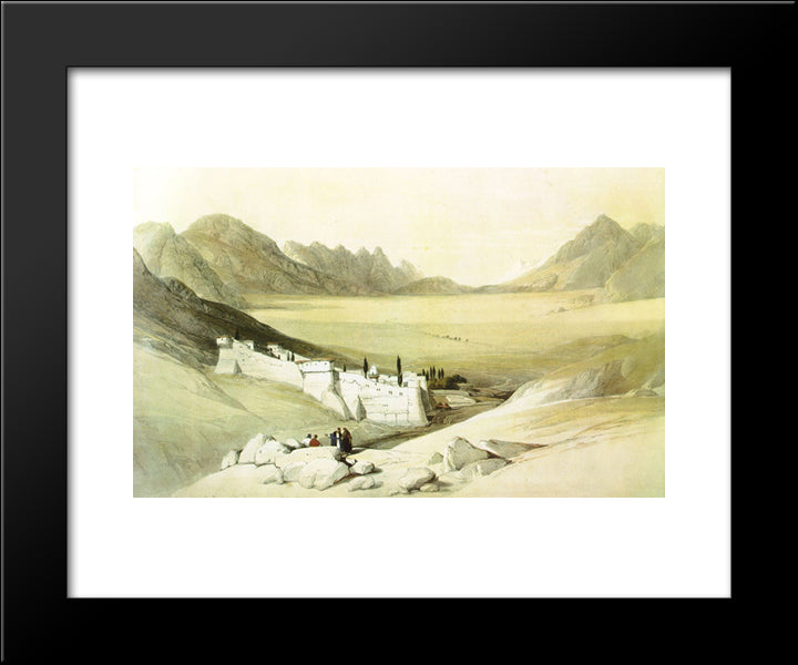 Convent Of Saint Catherine, Mount Sinai 20x24 Black Modern Wood Framed Art Print Poster by Roberts, David