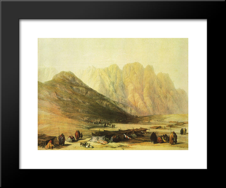 Encampment Of The Oulad Said 20x24 Black Modern Wood Framed Art Print Poster by Roberts, David