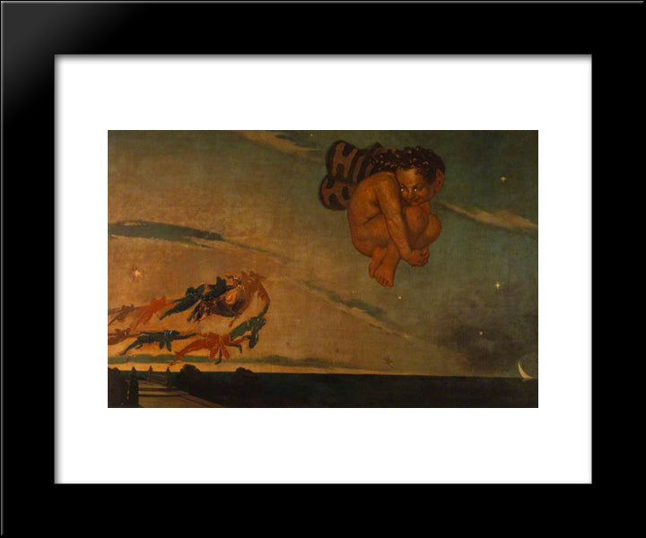 Puck Fleeing From The Dawn 20x24 Black Modern Wood Framed Art Print Poster by Scott, David