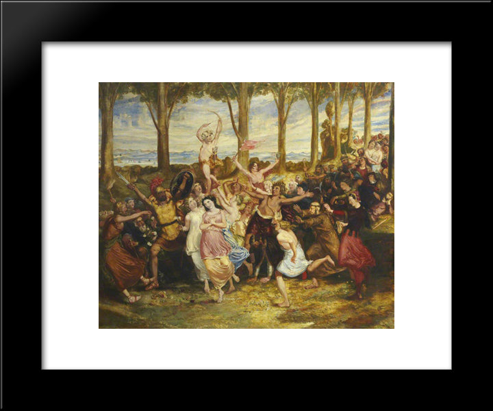 The Triumph Of Love 20x24 Black Modern Wood Framed Art Print Poster by Scott, David