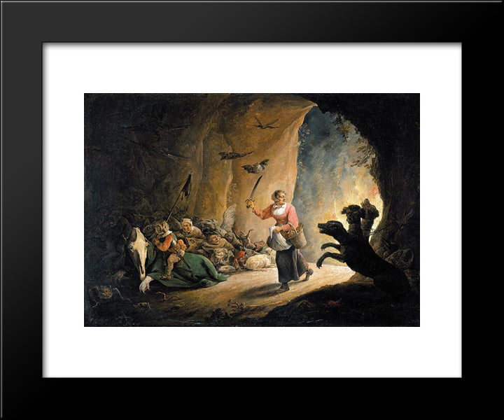 Dulle Griet (Mad Meg) 20x24 Black Modern Wood Framed Art Print Poster by Teniers the Younger, David