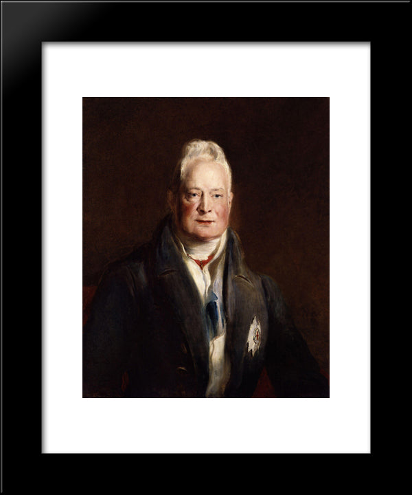 Portrait Of King William Iv (1765-1837) 20x24 Black Modern Wood Framed Art Print Poster by Wilkie, David