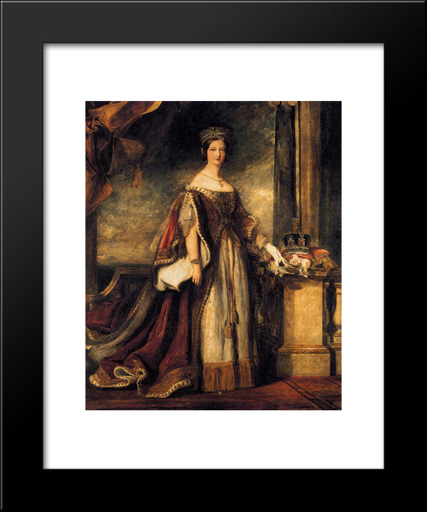 Queen Victoria (Detail) 20x24 Black Modern Wood Framed Art Print Poster by Wilkie, David