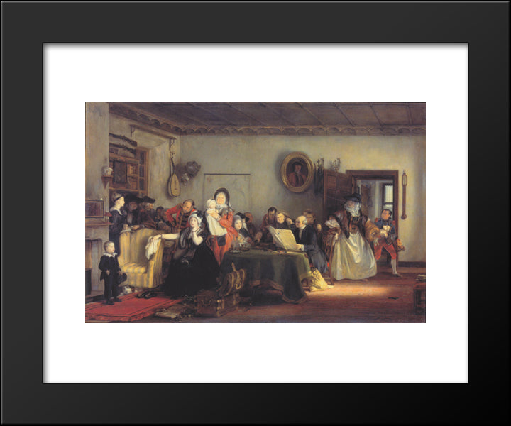 Reading The Will 20x24 Black Modern Wood Framed Art Print Poster by Wilkie, David