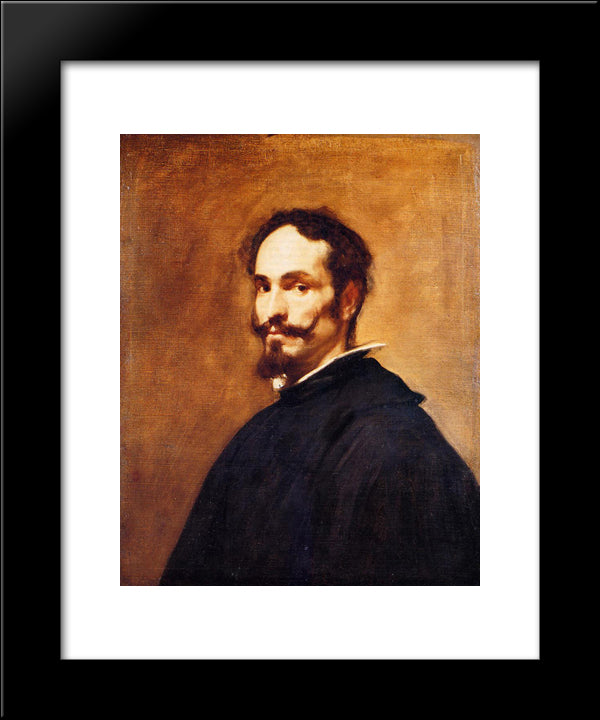 A Spanish Gentleman (Jos Nieto, Chamberlain To Queen Mariana Of Austria, Wife Of Philip Iv) 20x24 Black Modern Wood Framed Art Print Poster by Velazquez, Diego