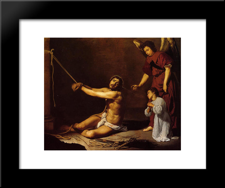 Christ After The Flagellation Contemplated By The Christian Soul 20x24 Black Modern Wood Framed Art Print Poster by Velazquez, Diego