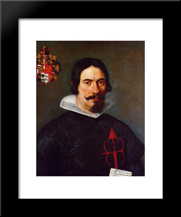 Francisco Bandres De Abarca 20x24 Black Modern Wood Framed Art Print Poster by Velazquez, Diego