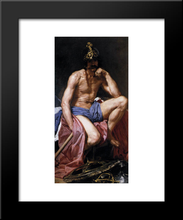 Mars 20x24 Black Modern Wood Framed Art Print Poster by Velazquez, Diego