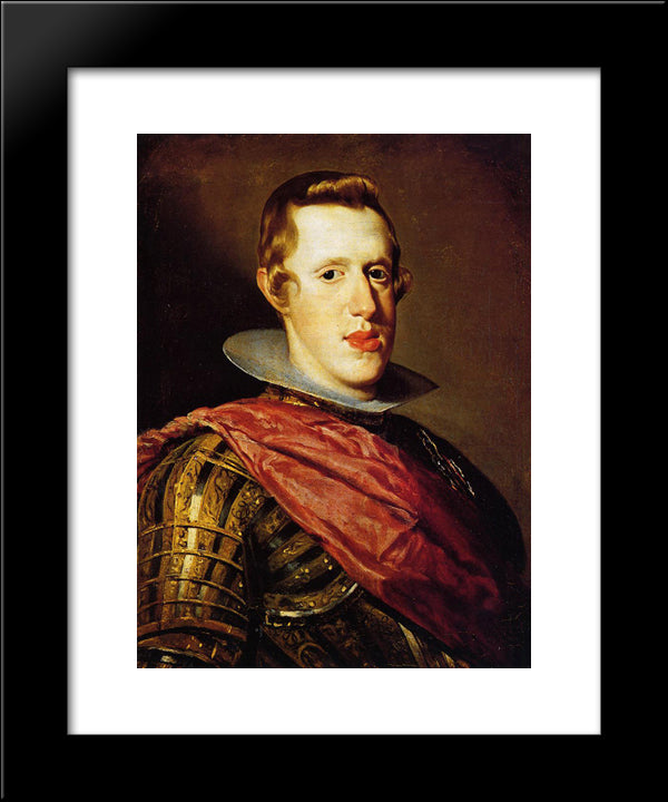 Philip Iv In Armor 20x24 Black Modern Wood Framed Art Print Poster by Velazquez, Diego