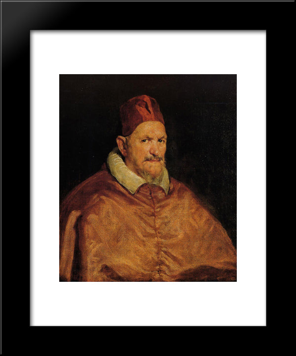 Pope Innocent X 20x24 Black Modern Wood Framed Art Print Poster by Velazquez, Diego