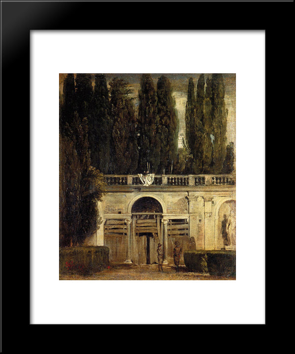 Villa Medici In Rome (Facade Of The Grotto Logia) 20x24 Black Modern Wood Framed Art Print Poster by Velazquez, Diego