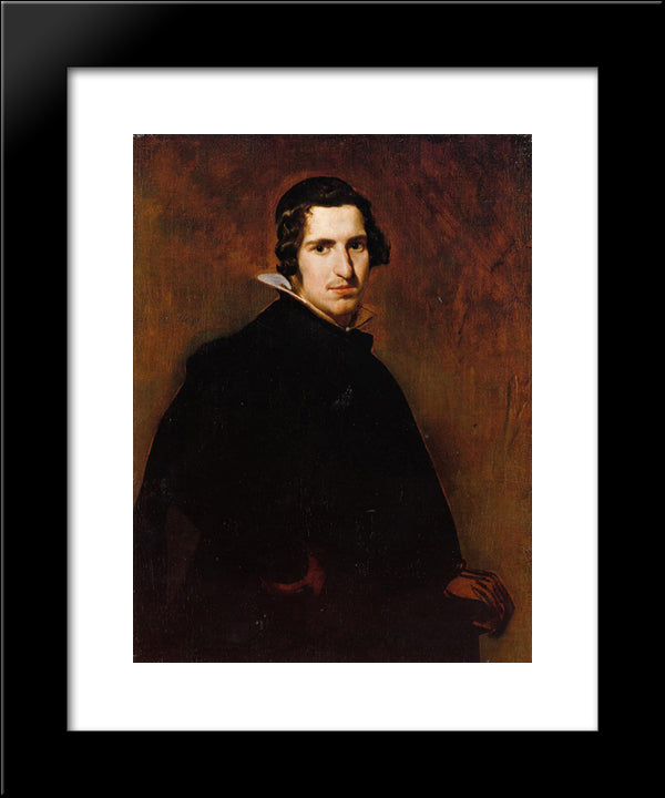 Young Spanish Gentleman 20x24 Black Modern Wood Framed Art Print Poster by Velazquez, Diego