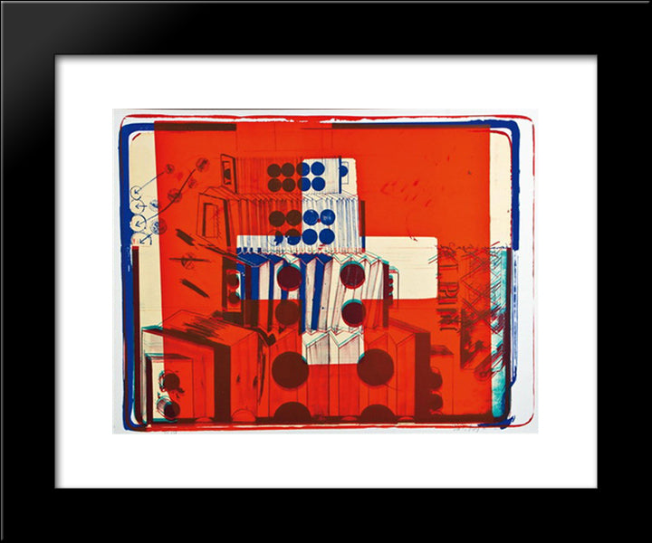 Ars Alpina I 20x24 Black Modern Wood Framed Art Print Poster by Roth, Dieter