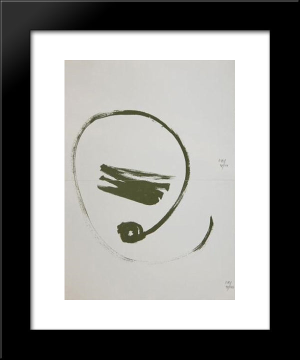 Brush Action 20x24 Black Modern Wood Framed Art Print Poster by Roth, Dieter