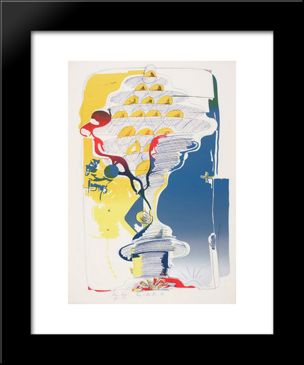 By The Sea, From Behind 20x24 Black Modern Wood Framed Art Print Poster by Roth, Dieter
