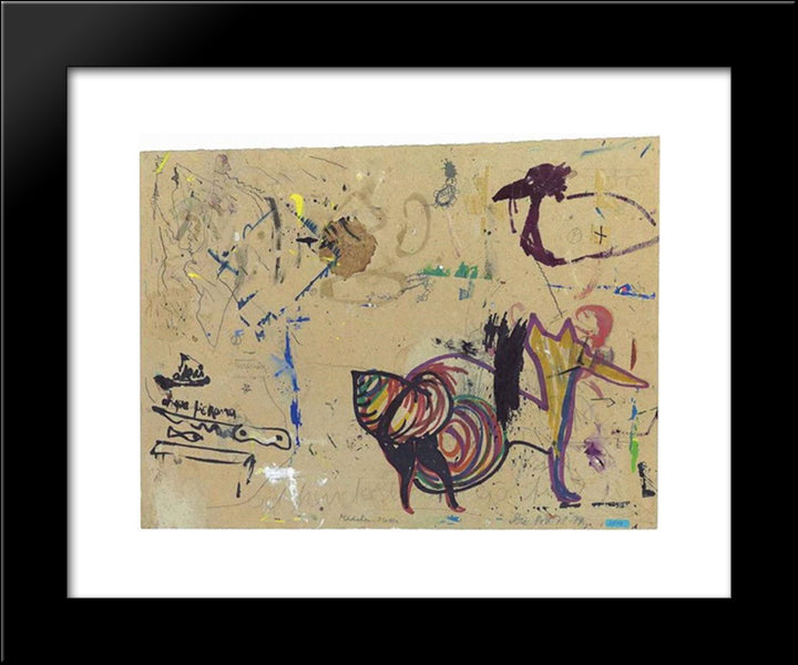 Girl Mat 20x24 Black Modern Wood Framed Art Print Poster by Roth, Dieter